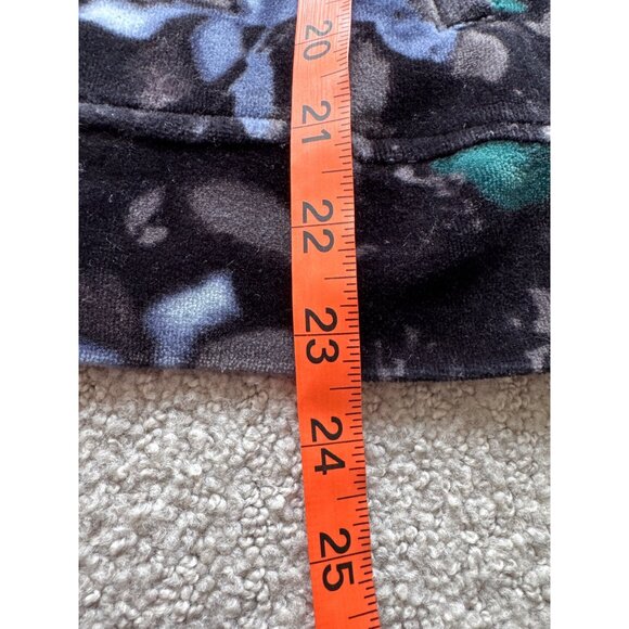 Style & Co Sport Floral Patterned Zip-Up Velour Jacket with High Collar & Gold Z - Picture 9 of 10